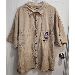 Nothing Butt Deep Sea Fishing Key West FL Men's XL Button Up Shirt Dirty Comedy